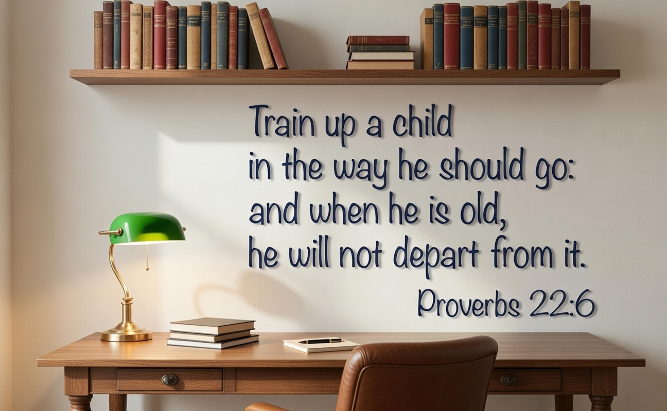 Bible quote for study wall